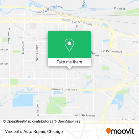 Vincent's Auto Repair map