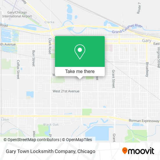 Gary Town Locksmith Company map