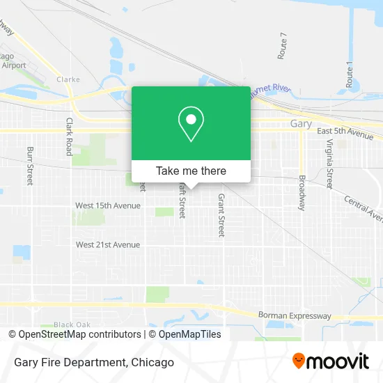 Gary Fire Department map