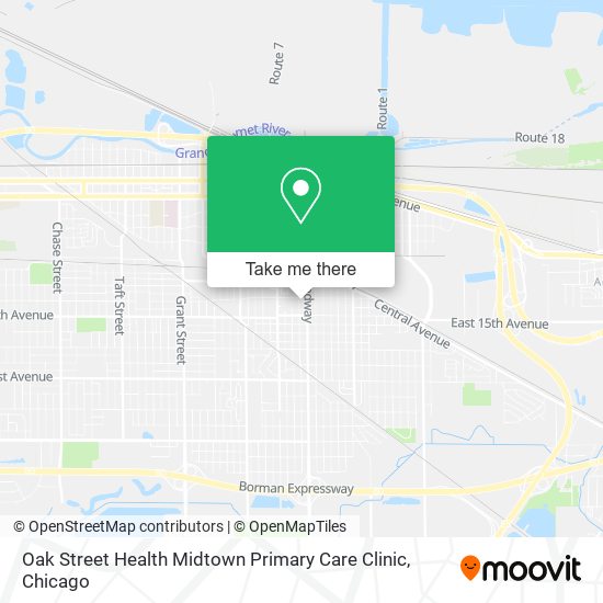 Mapa de Oak Street Health Midtown Primary Care Clinic