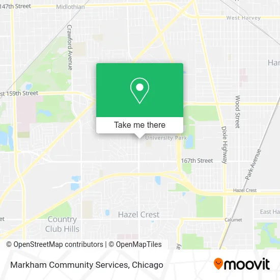 Markham Community Services map