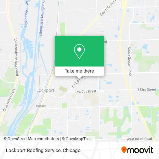 Lockport Roofing Service map