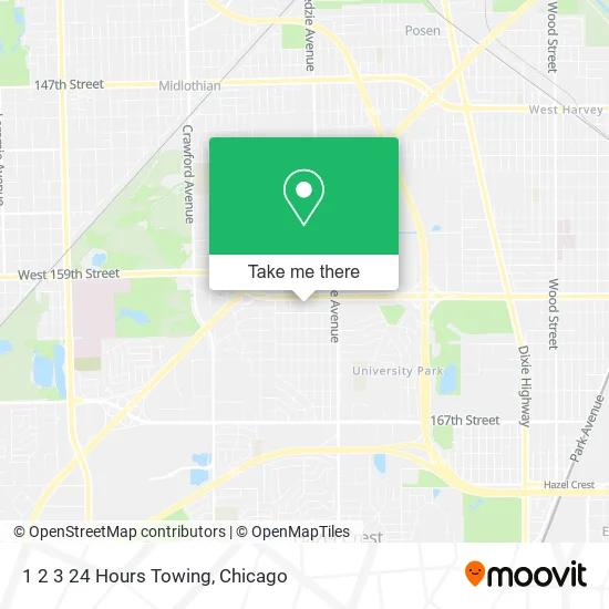 1 2 3 24 Hours Towing map
