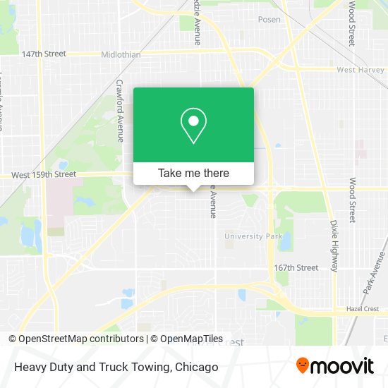 Heavy Duty and Truck Towing map