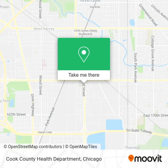 Cook County Health Department map