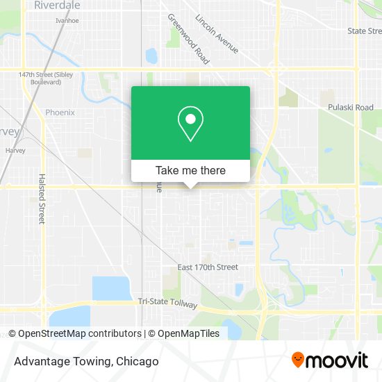 Advantage Towing map