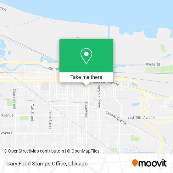 Gary Food Stamps Office map