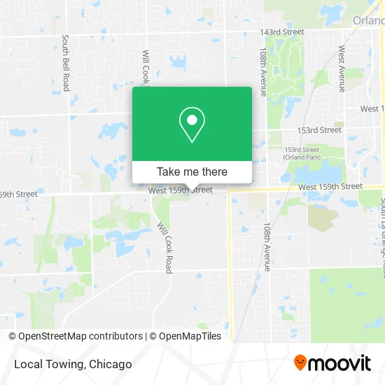 Local Towing map