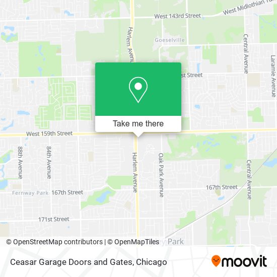 Ceasar Garage Doors and Gates map