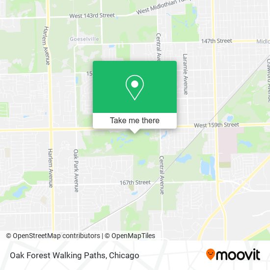 Oak Forest Walking Paths map