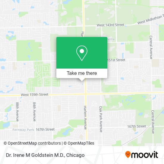 Dr. Irene M Goldstein M.D. map