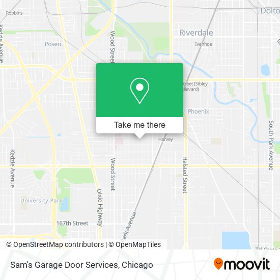 Sam's Garage Door Services map