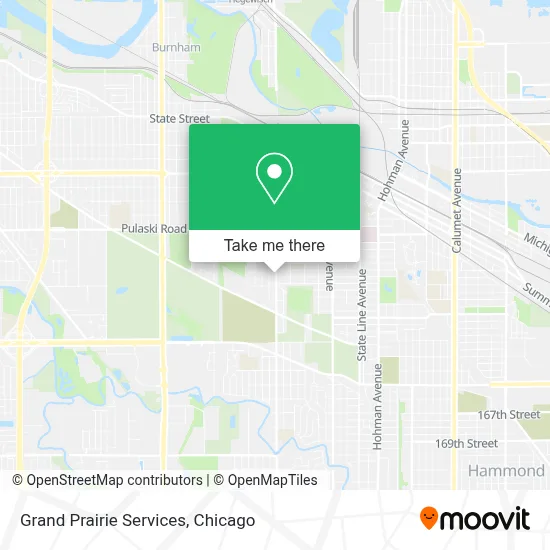 Grand Prairie Services map