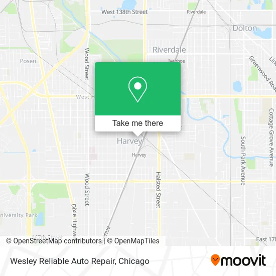 Wesley Reliable Auto Repair map
