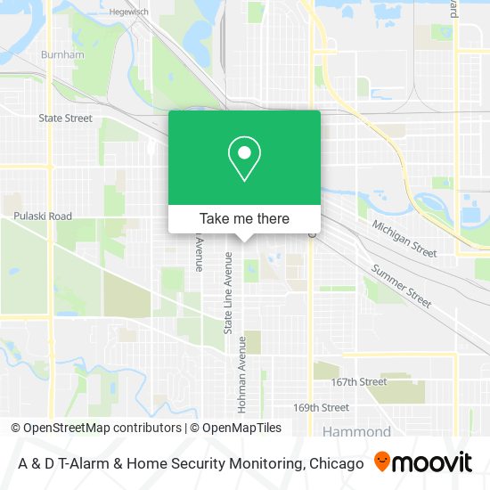 A & D T-Alarm & Home Security Monitoring map