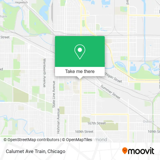 Calumet Ave Train map