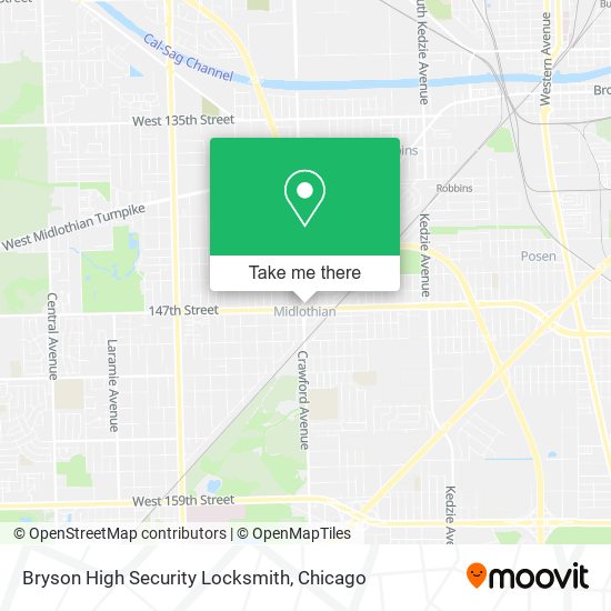 Bryson High Security Locksmith map