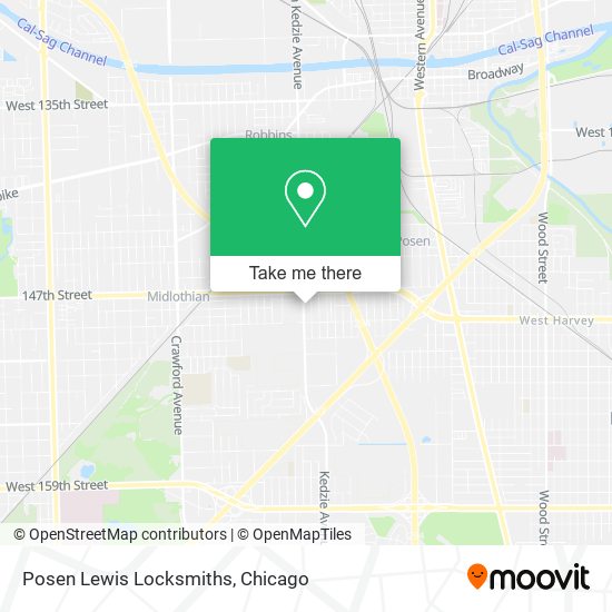 Mapa de Posen Lewis Locksmiths
