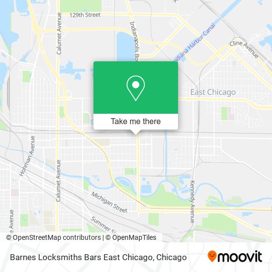 Barnes Locksmiths Bars East Chicago map