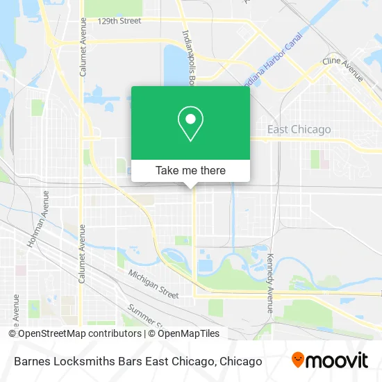 Barnes Locksmiths Bars East Chicago map