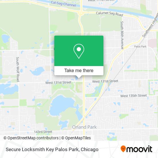 Mapa de Secure Locksmith Key Palos Park