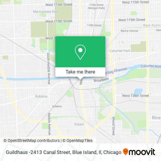 Mapa de Guildhaus -2413 Canal Street, Blue Island, Il