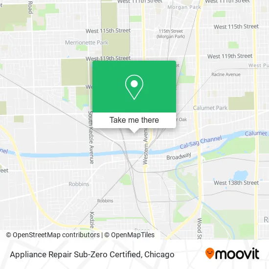 Appliance Repair Sub-Zero Certified map