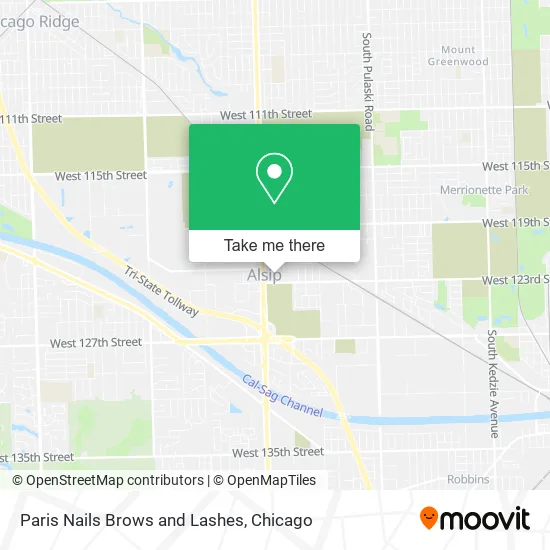 Paris Nails Brows and Lashes map