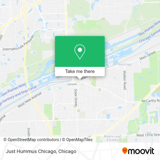Just Hummus Chicago map