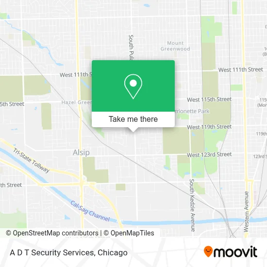 A D T Security Services map