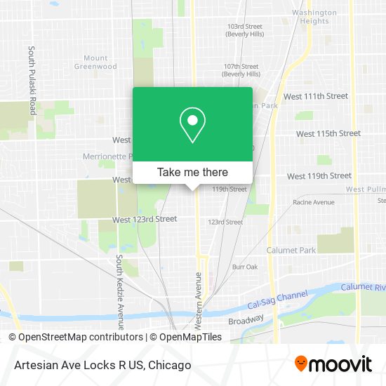 Mapa de Artesian Ave Locks R US