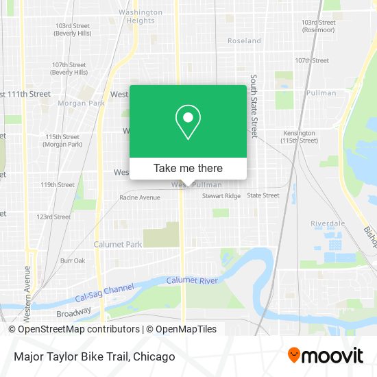 Major Taylor Bike Trail map