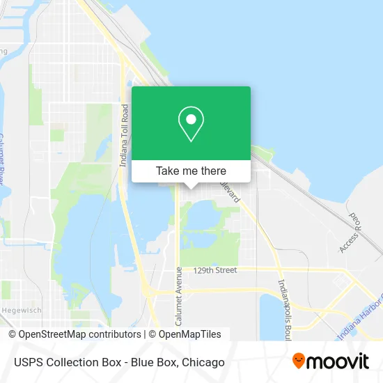 USPS Collection Box - Blue Box map