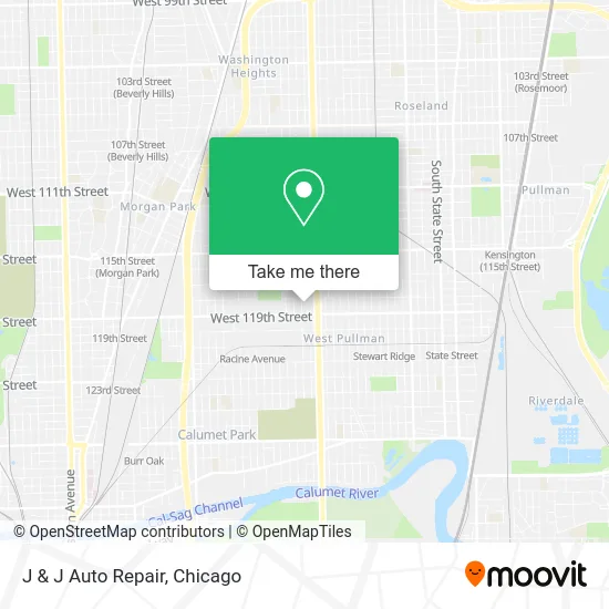 J & J Auto Repair map