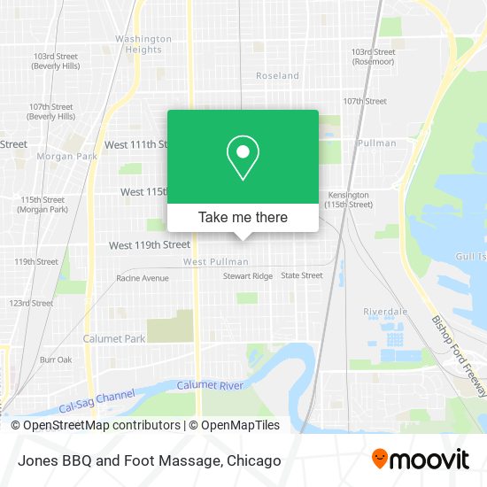 Jones BBQ and Foot Massage map