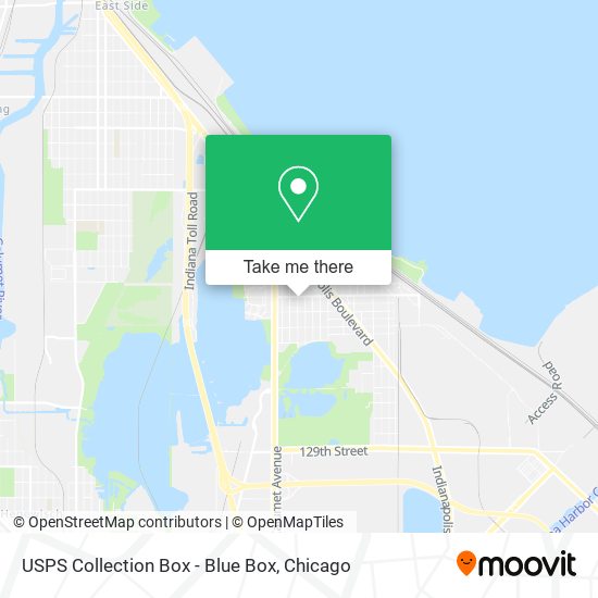 USPS Collection Box - Blue Box map