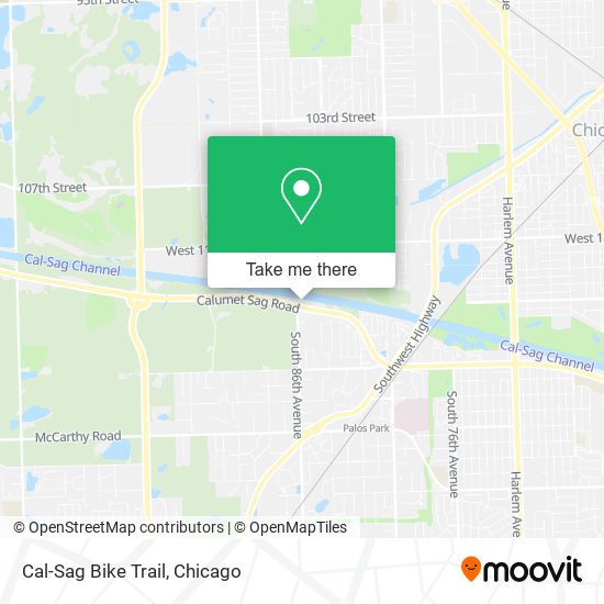 Mapa de Cal-Sag Bike Trail