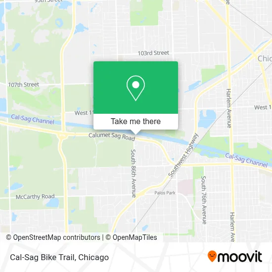 Cal-Sag Bike Trail map