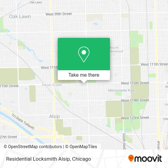 Residential Locksmith Alsip map