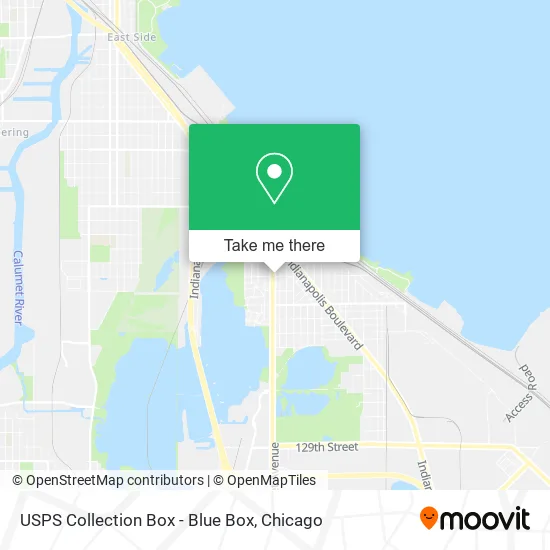 Mapa de USPS Collection Box - Blue Box