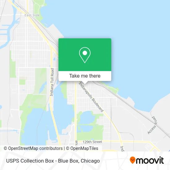 USPS Collection Box - Blue Box map