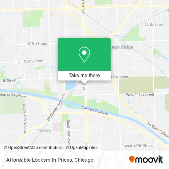 Affordable Locksmith Prices map