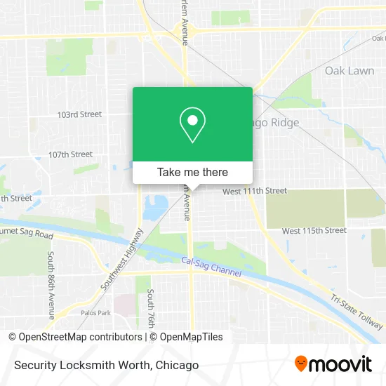 Security Locksmith Worth map