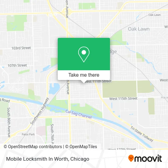 Mobile Locksmith In Worth map