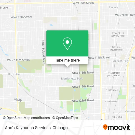 Ann's Keypunch Services map