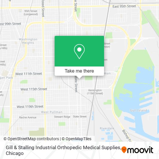 Mapa de Gill & Stalling Industrial Orthopedic Medical Supplies