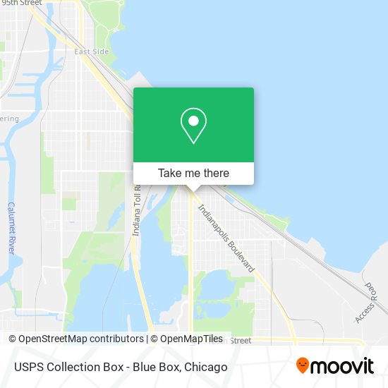 Mapa de USPS Collection Box - Blue Box