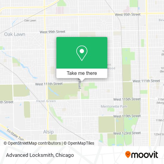 Mapa de Advanced Locksmith
