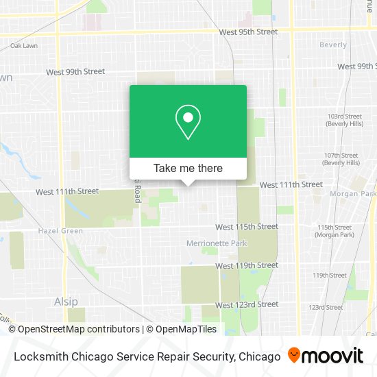 Locksmith Chicago Service Repair Security map