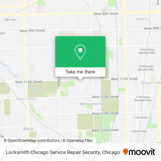 Mapa de Locksmith Chicago Service Repair Security